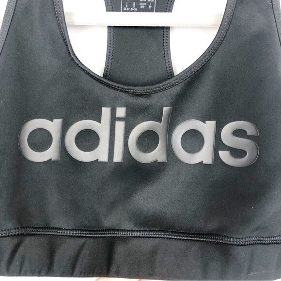 ADIDAS | Climalite Black Racerback Sports Bra Black Graphic Women’s Size Small - Picture 3 of 8